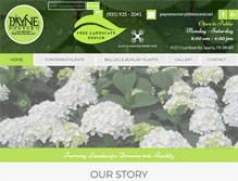 Tablet Screenshot of paynenursery.com